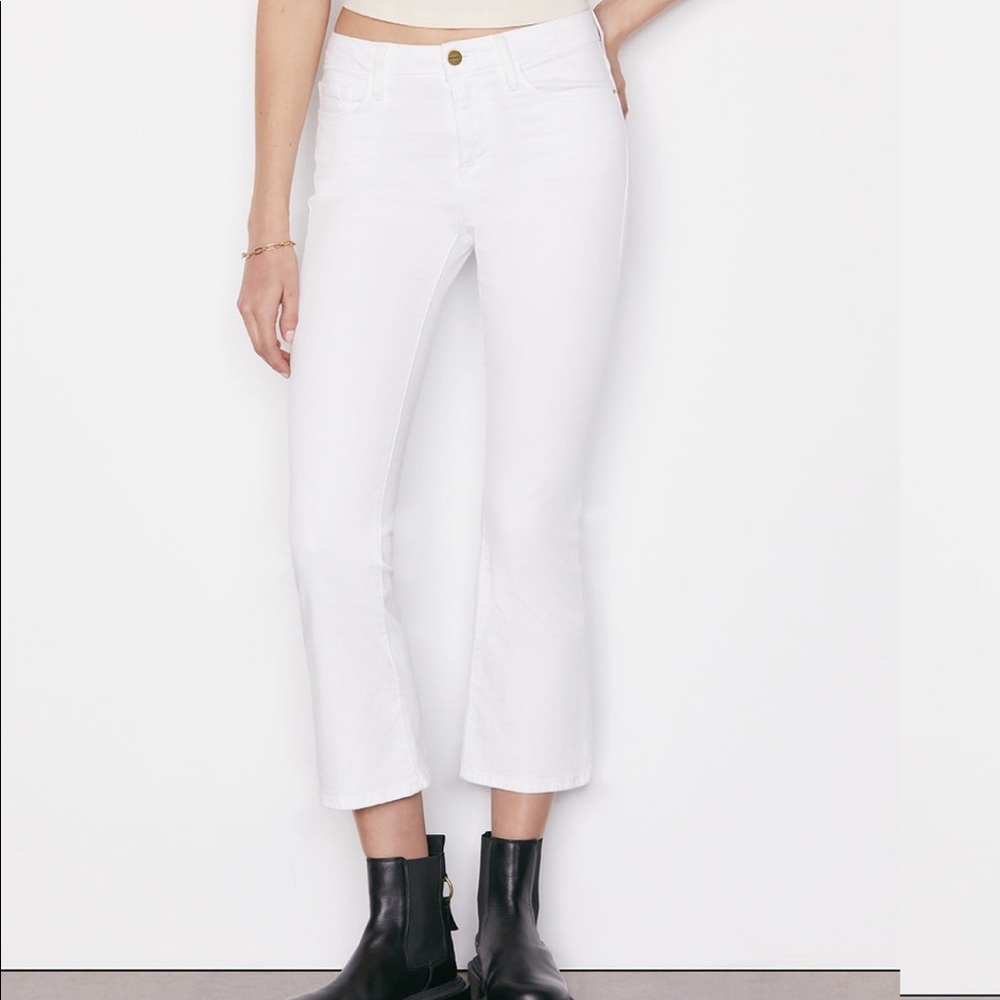 Frame Denim Women’s White Boot Cut Jeans